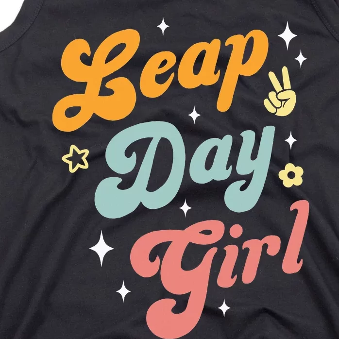 Cute Leap Day Girl Feb 29th Birthday Leap Day February 29 Tank Top