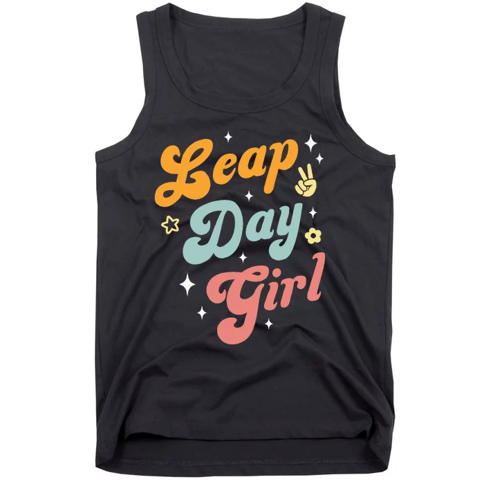 Cute Leap Day Girl Feb 29th Birthday Leap Day February 29 Tank Top