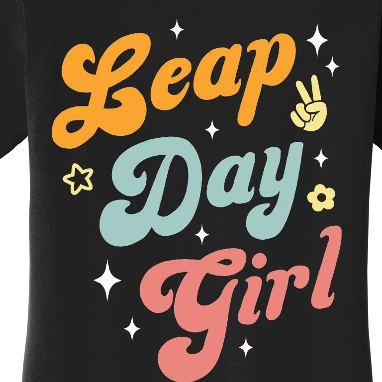 Cute Leap Day Girl Feb 29th Birthday Leap Day February 29 Women's T-Shirt