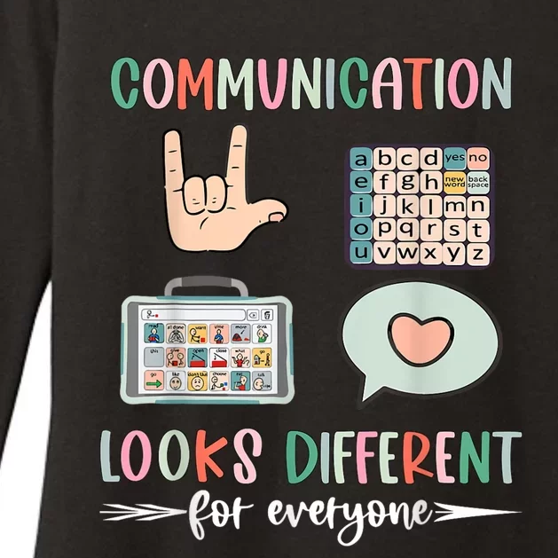 Communication Looks Different For Everyone Autism Awareness Womens CVC Long Sleeve Shirt