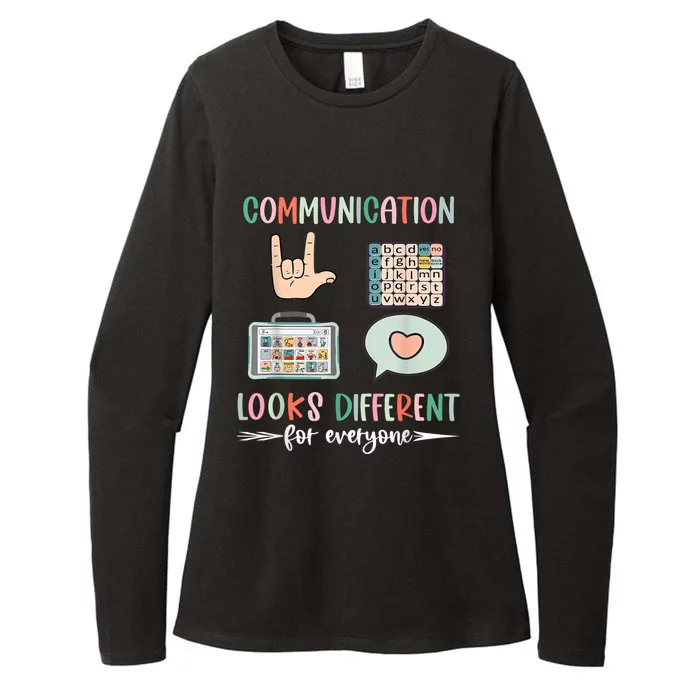 Communication Looks Different For Everyone Autism Awareness Womens CVC Long Sleeve Shirt