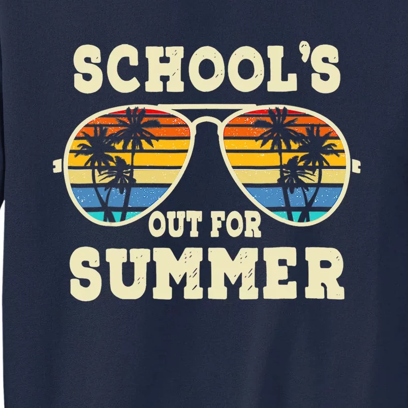 Cute Last Day Of School Schools Out For Summer Teacher Retro Tall Sweatshirt