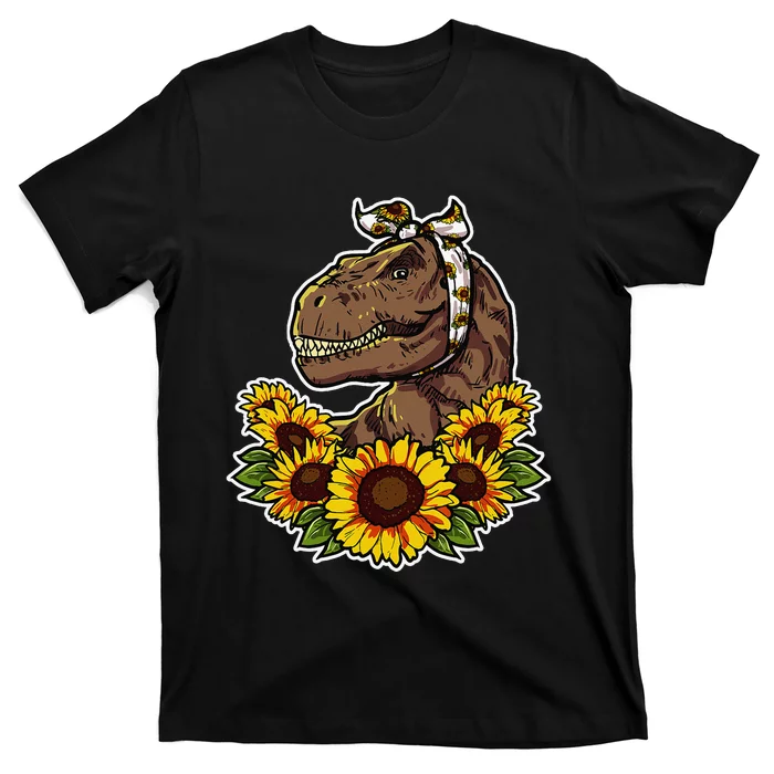 Cute Love Dinosaur Gift Sunflower Decor TRex T-Shirt