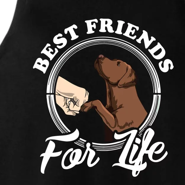 Chocolate Labrador Design Funny Chocolate Labrador Lovers Ladies Tri-Blend Wicking Tank