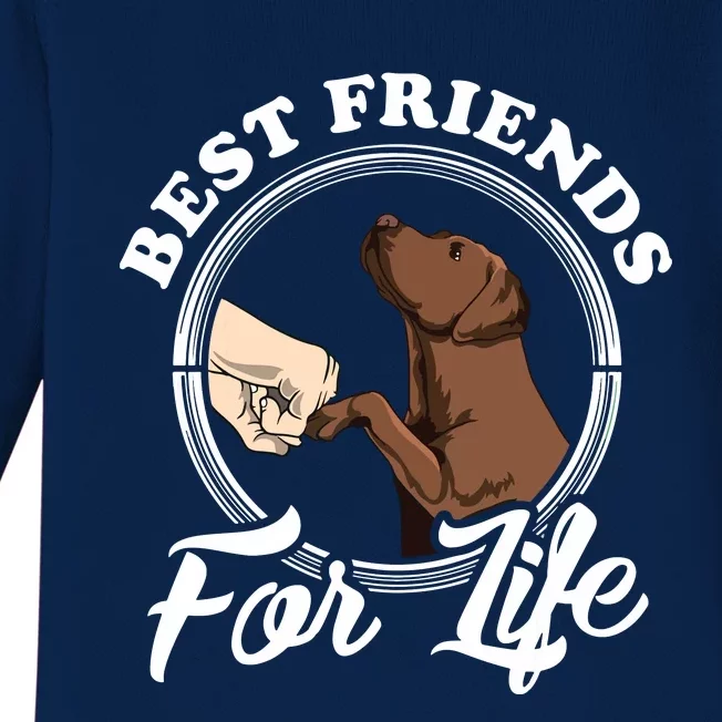 Chocolate Labrador Design Funny Chocolate Labrador Lovers Baby Long Sleeve Bodysuit