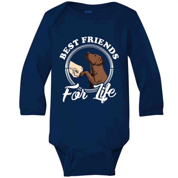 Chocolate Labrador Design Funny Chocolate Labrador Lovers Baby Long Sleeve Bodysuit