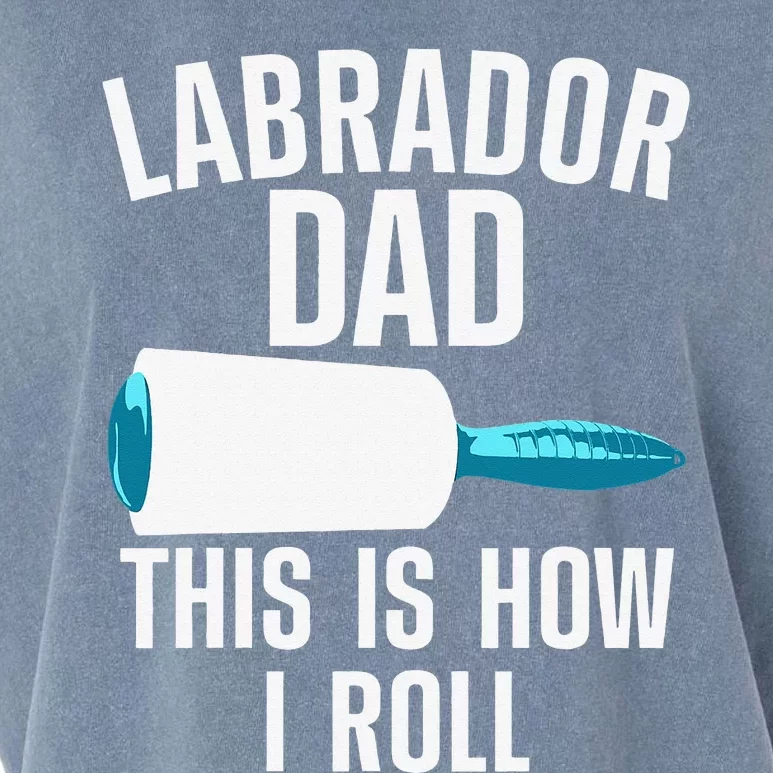 Cool Labrador Dad For Dad Labrador Retriever Hair Roller Garment-Dyed Women's Muscle Tee