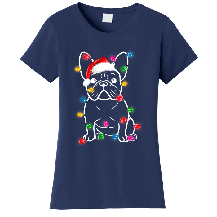 Christmas Lights Dog French Bulldog Women's T-Shirt