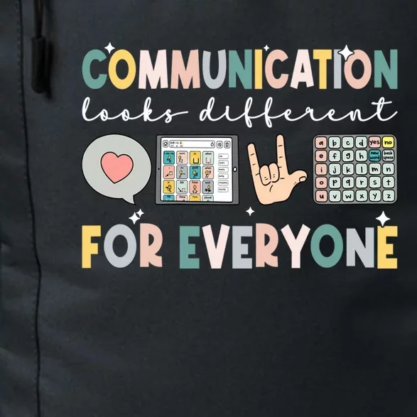 Communication Looks Different For Everyone Autism Awareness Gift Daily Commute Backpack