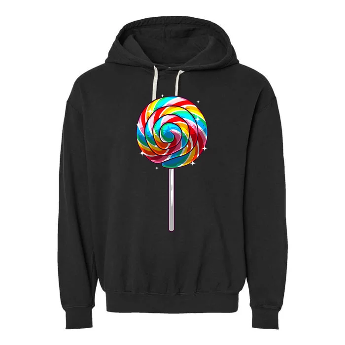 Cute Lollipop Design Lollipop Candy Lover Garment-Dyed Fleece Hoodie