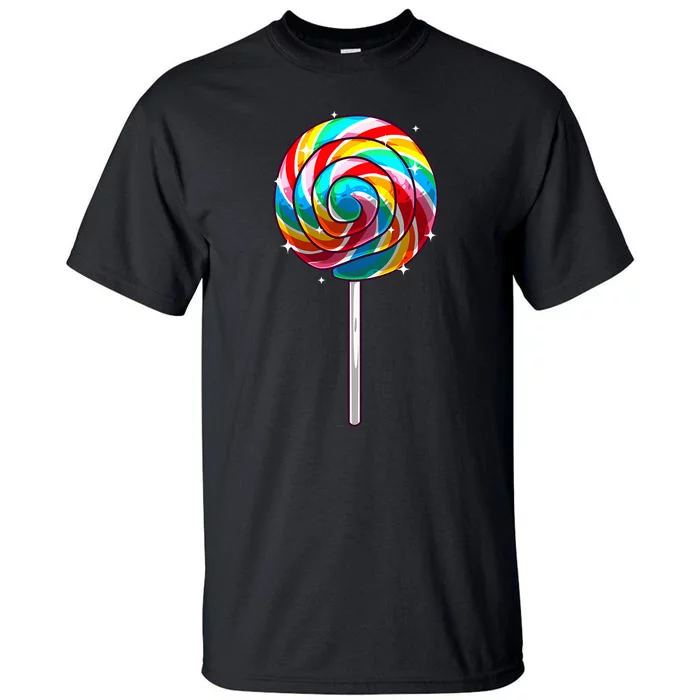 Cute Lollipop Design Lollipop Candy Lover Tall T-Shirt