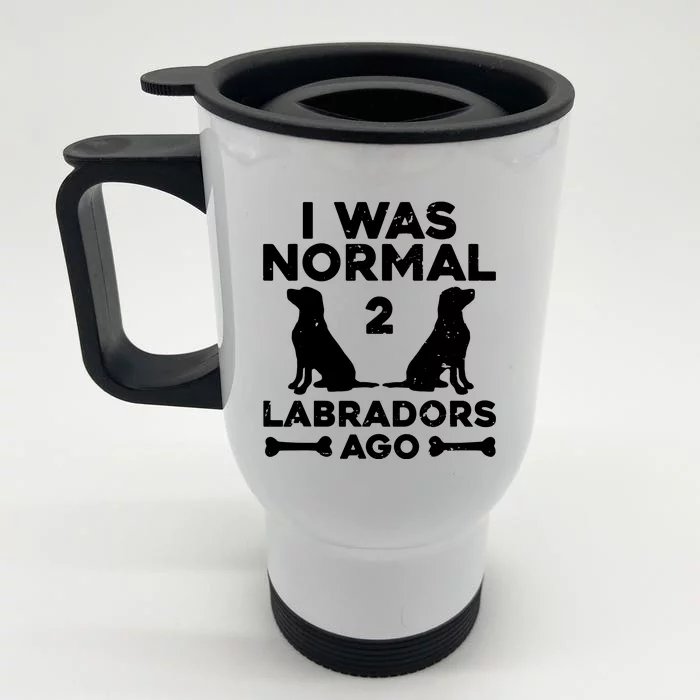 Cute Labrador Design For Men Women Labrador Retriever Lovers Front & Back Stainless Steel Travel Mug