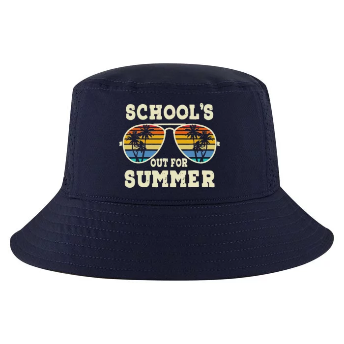 Cute Last Day Of School Schools Out For Summer Teacher Retro Cool Comfort Performance Bucket Hat