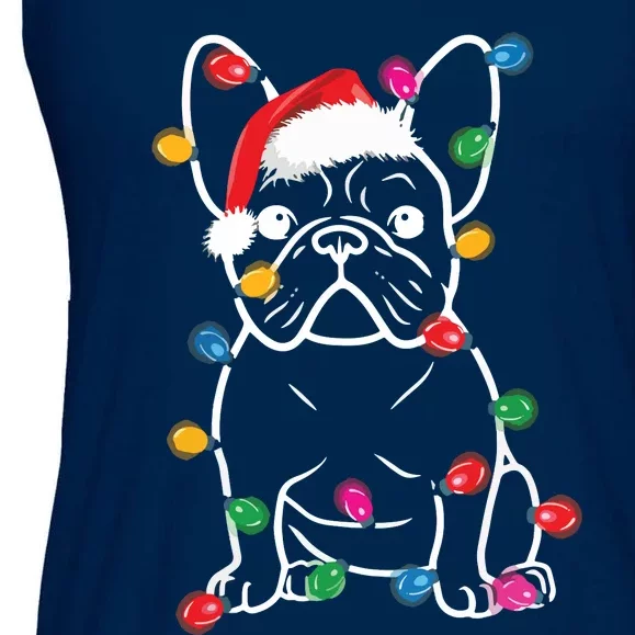 Christmas Lights Dog French Bulldog Ladies Essential Flowy Tank