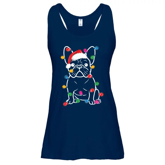 Christmas Lights Dog French Bulldog Ladies Essential Flowy Tank