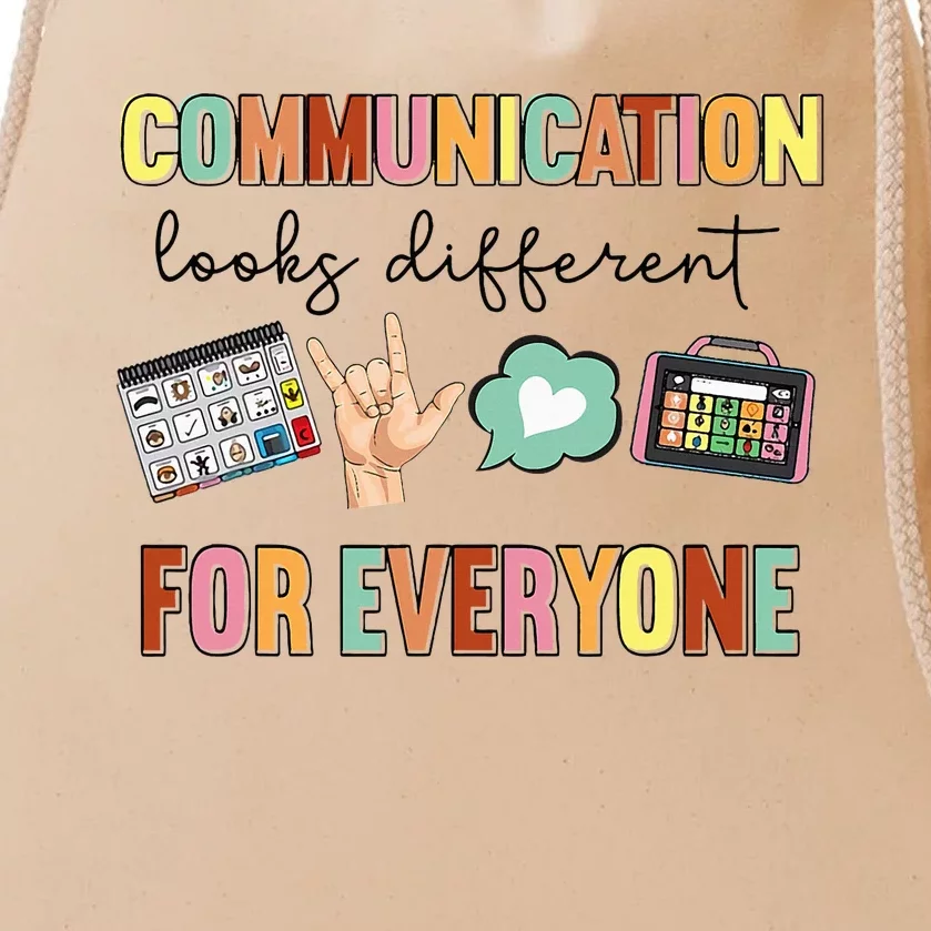 Communication Looks Different For Everyone Speech Therapy Drawstring Bag