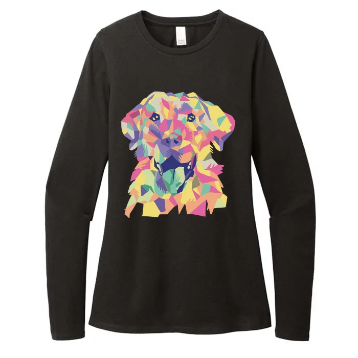 Colorful Labrador Dog Womens CVC Long Sleeve Shirt