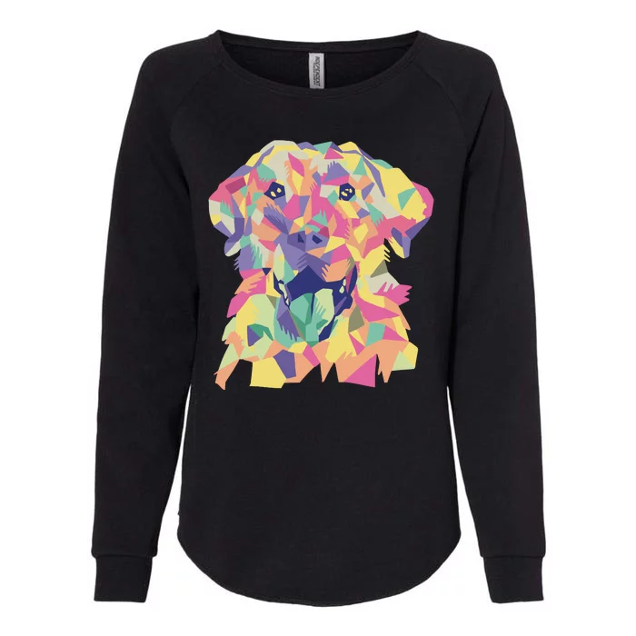 Colorful Labrador Dog Womens California Wash Sweatshirt