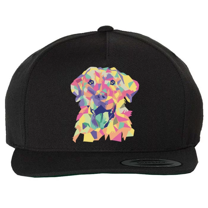 Colorful Labrador Dog Wool Snapback Cap