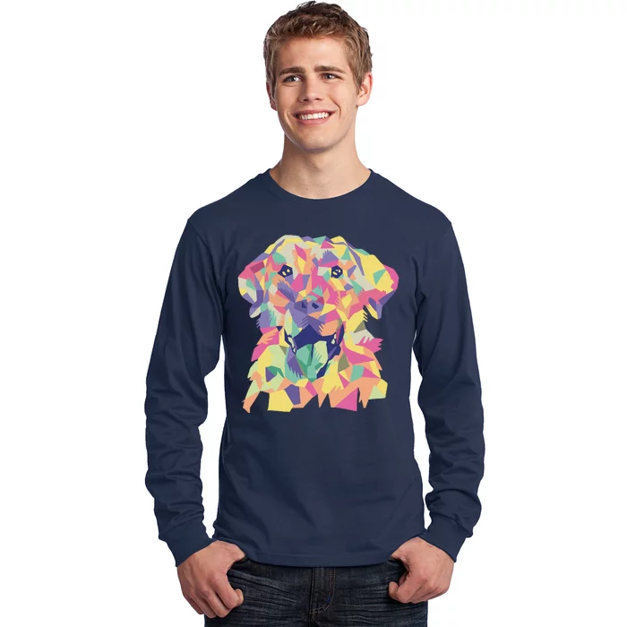 Colorful Labrador Dog Long Sleeve Shirt