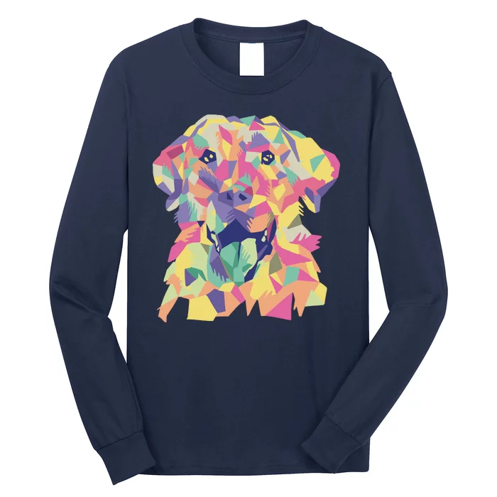 Colorful Labrador Dog Long Sleeve Shirt