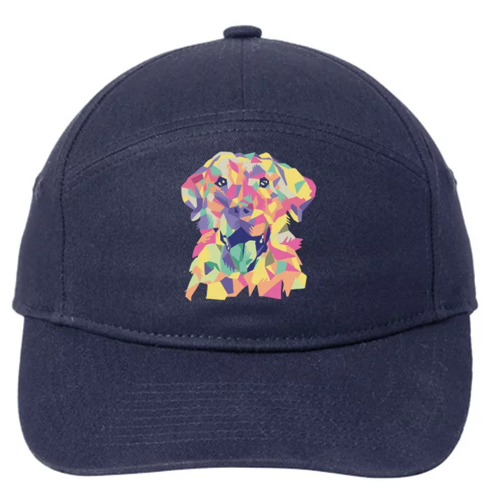 Colorful Labrador Dog 7-Panel Snapback Hat