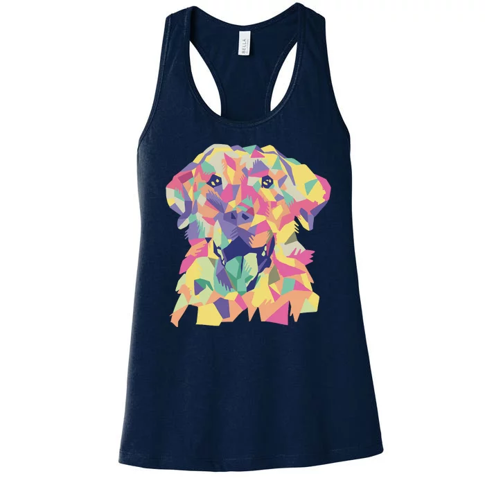 Colorful Labrador Dog Women's Racerback Tank