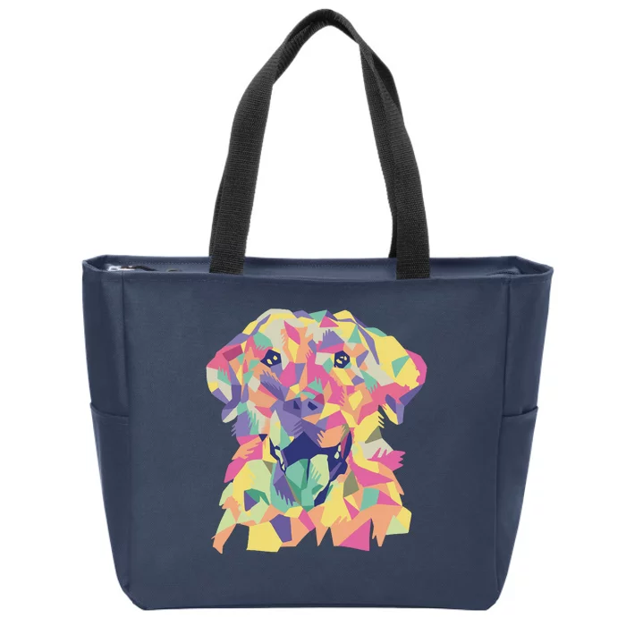 Colorful Labrador Dog Zip Tote Bag