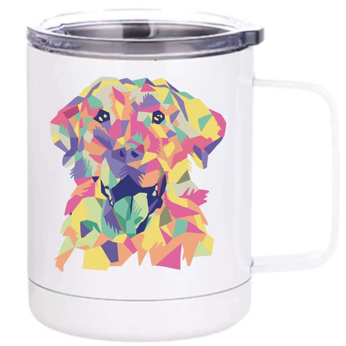 Colorful Labrador Dog Front & Back 12oz Stainless Steel Tumbler Cup