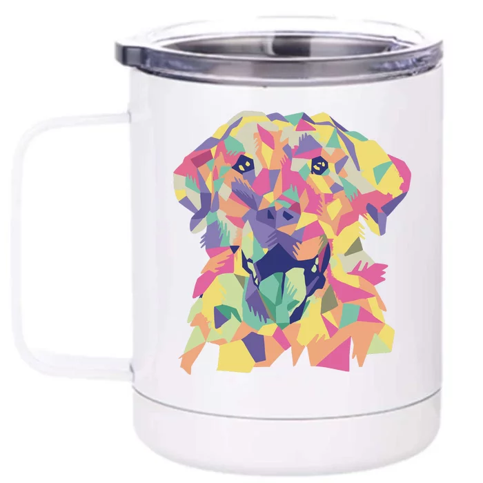 Colorful Labrador Dog Front & Back 12oz Stainless Steel Tumbler Cup