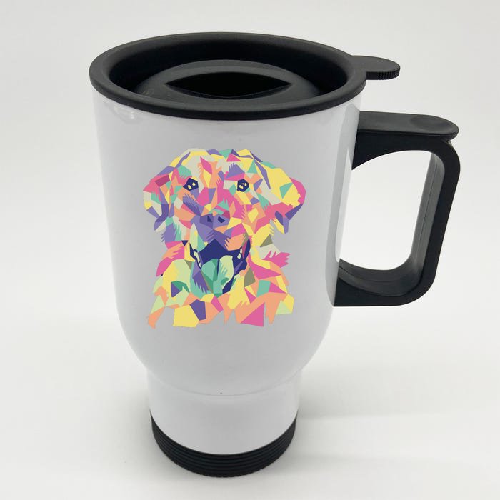 Colorful Labrador Dog Front & Back Stainless Steel Travel Mug