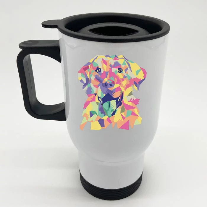 Colorful Labrador Dog Front & Back Stainless Steel Travel Mug