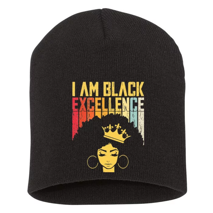 Challenge Lead Dream Black History Melanin African Pride Short Acrylic Beanie