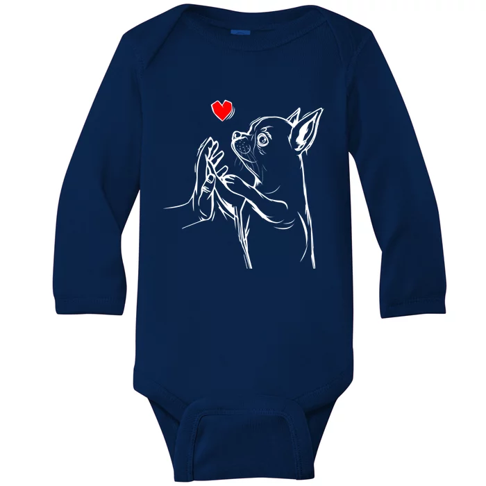 Chihuahua Love Dog Mom Gift Baby Long Sleeve Bodysuit