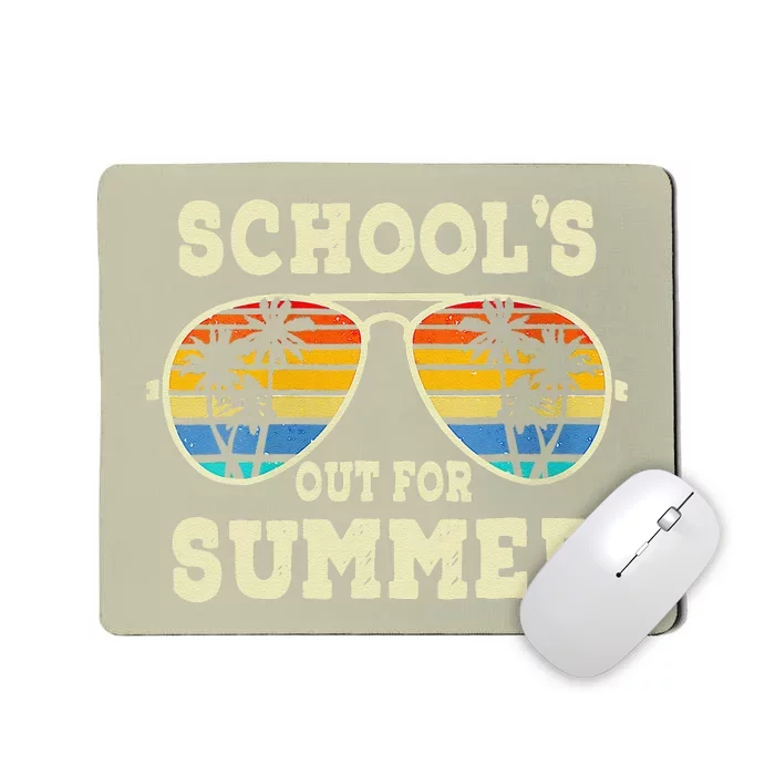 Cute Last Day Of School Schools Out For Summer Teacher Retro Gift Mousepad