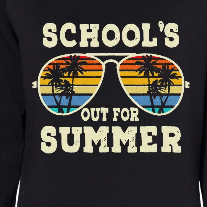 Cute Last Day Of School Schools Out For Summer Teacher Retro Womens California Wash Sweatshirt