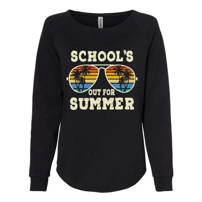 Cute Last Day Of School Schools Out For Summer Teacher Retro Womens California Wash Sweatshirt