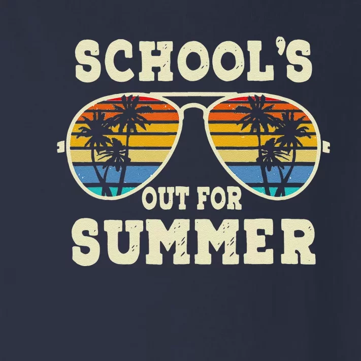 Cute Last Day Of School Schools Out For Summer Teacher Retro Toddler Long Sleeve Shirt