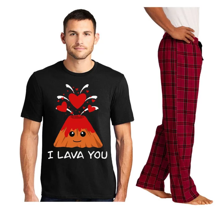 Cute Lava Day Volcano Love Couple Valentine's Day Pajama Set