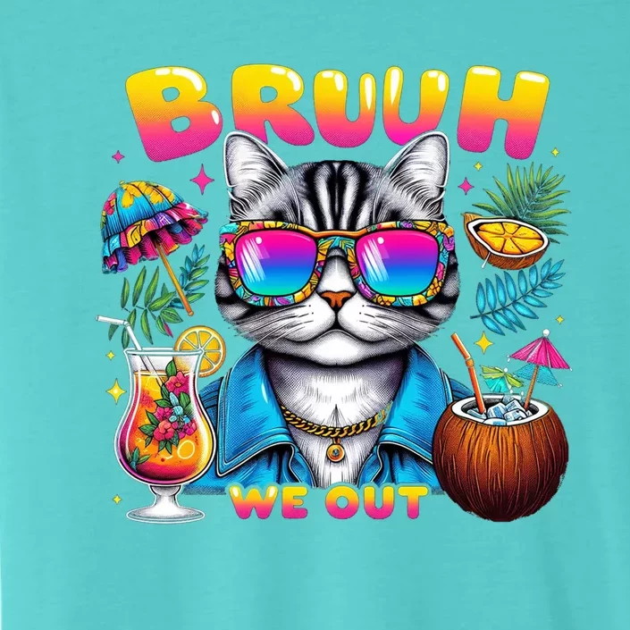 Cute Last Day Of School Year Summer Cat Bruh We Out Student Gift ChromaSoft Performance T-Shirt