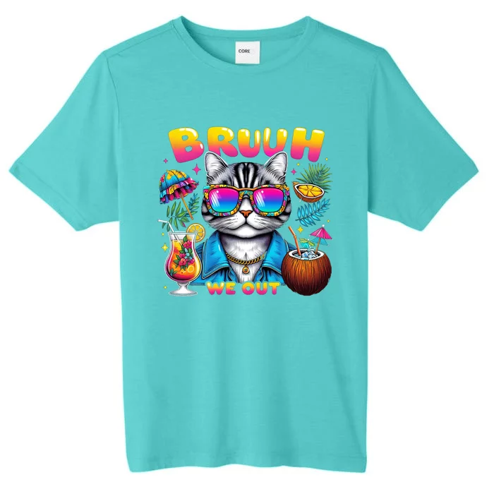 Cute Last Day Of School Year Summer Cat Bruh We Out Student Gift ChromaSoft Performance T-Shirt