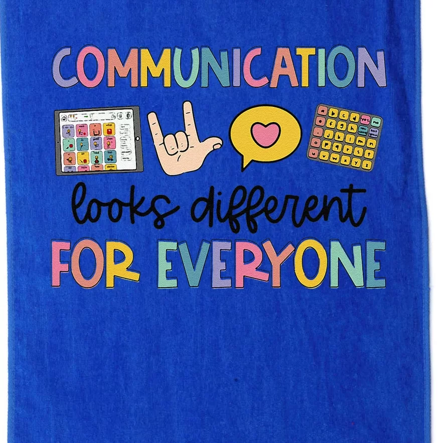 Communication Looks Different For Everyone Speech Therapy Gift Platinum Collection Golf Towel