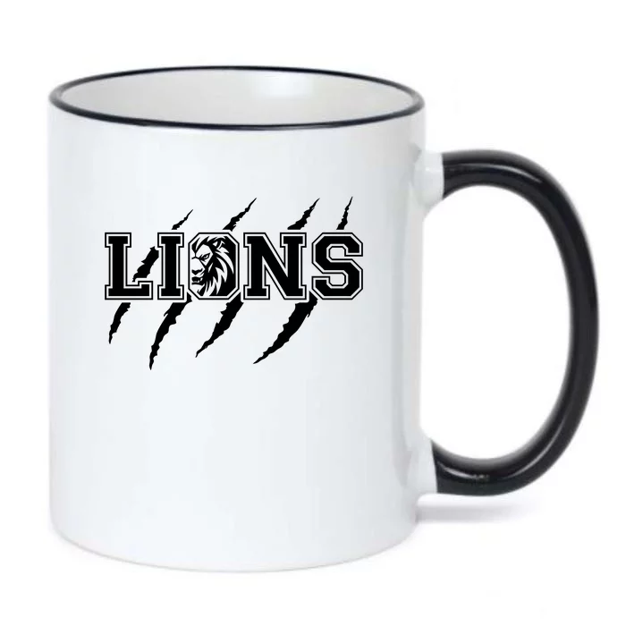 Cool Lions Detroit Football Michigan Black Color Changing Mug