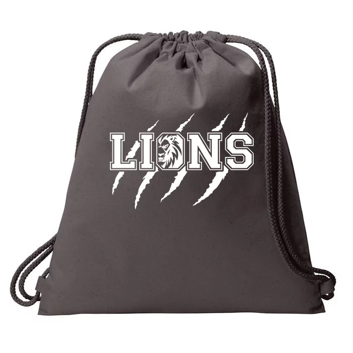 Cool Lions Detroit Football Michigan Drawstring Bag