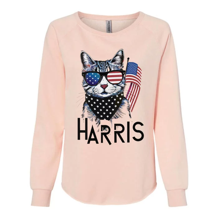 Cat Lady Design Kamala Harris Womens California Wash Sweatshirt