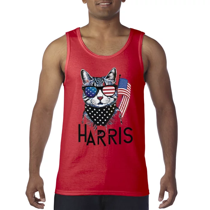 Cat Lady Design Kamala Harris Tank Top