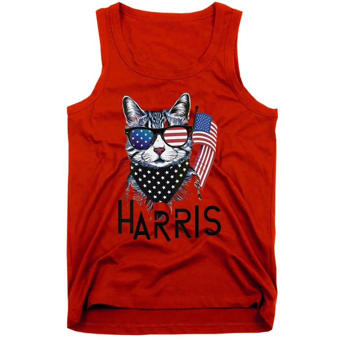 Cat Lady Design Kamala Harris Tank Top