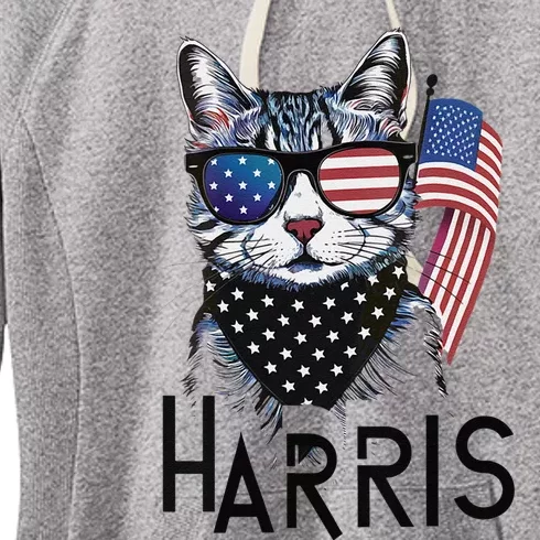 Cat Lady Design Kamala Harris Women's Fleece Hoodie