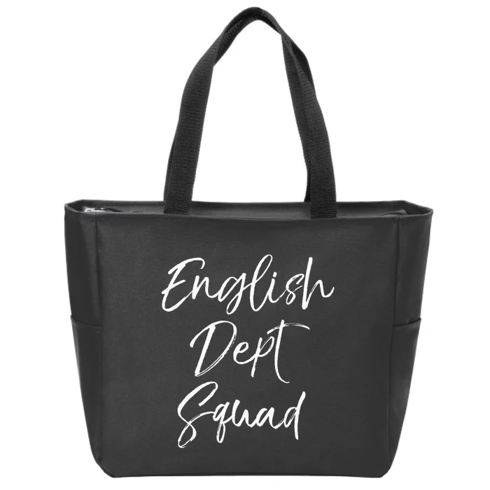 Cute Literature Department Teacher Gifts English Dept Squad Zip Tote Bag