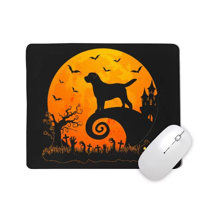 Chocolate Lab Dog Moon Halloween Dog Lover Mousepad